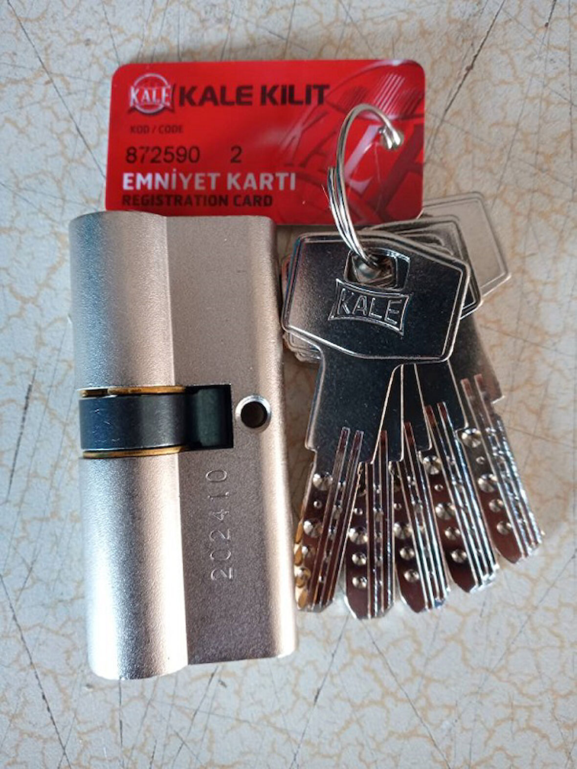 KALE 164 BNE KAPI BARELİ-NİKEL 68 MM-5 ANAHTARLI-BİLYALI