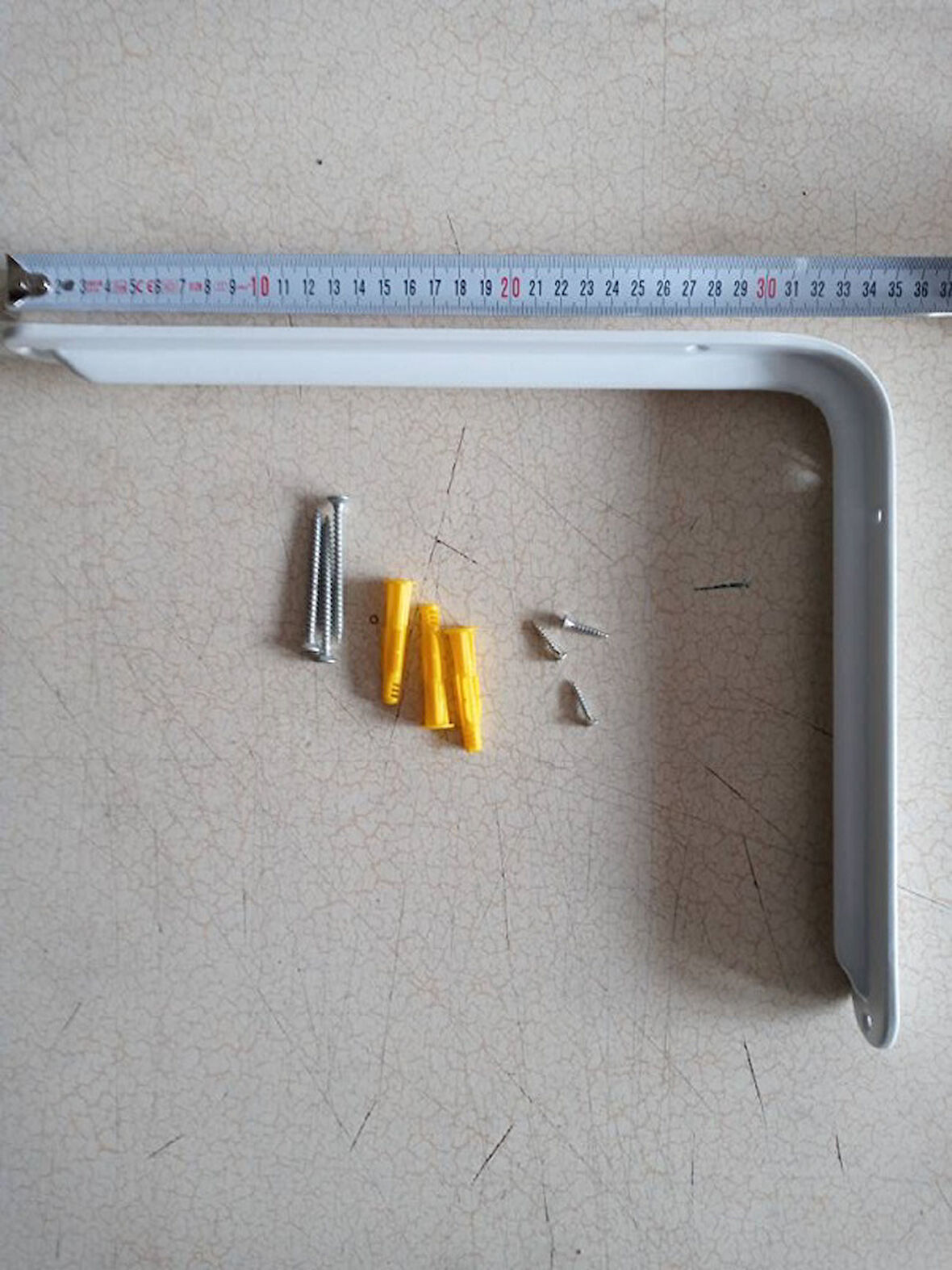 260x340 mm Beyaz Raf Altı - Destek 4 Adet + Dübel Vida