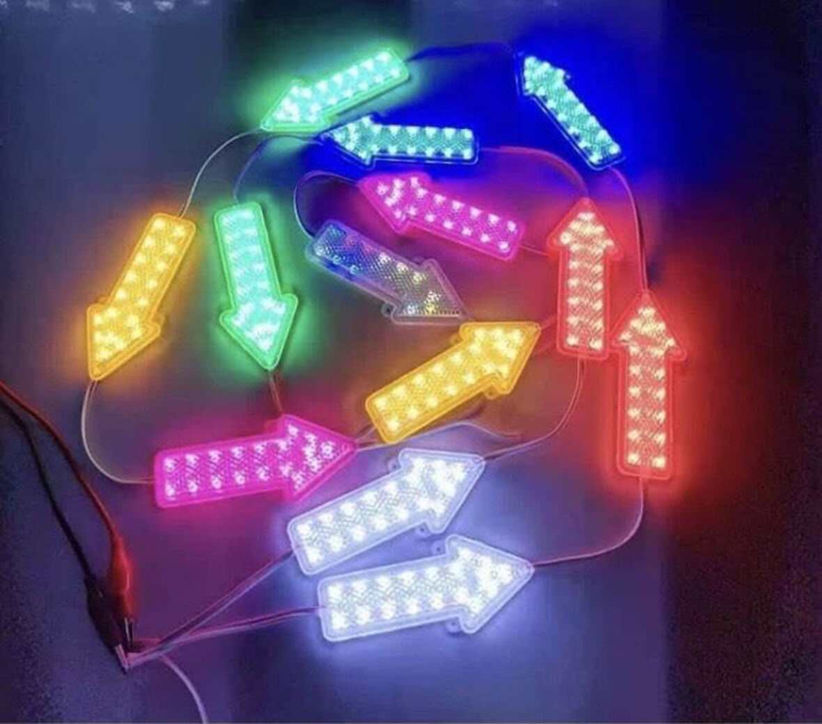 12 Volt Ok Yönlü Led Modül İşaret Modülü Tabela Modül Reklamcı Modül Pembe (3 Adet) 