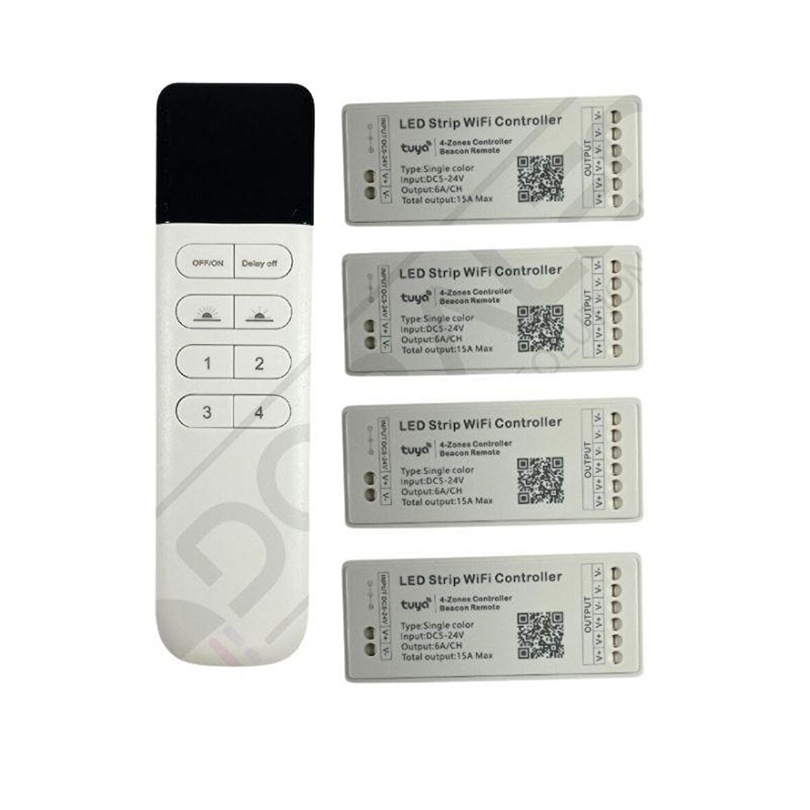 Tuya Destekli Wifi Kontrollü Dimmer Şerit Led Kontrol Devresi - 4 Kanal