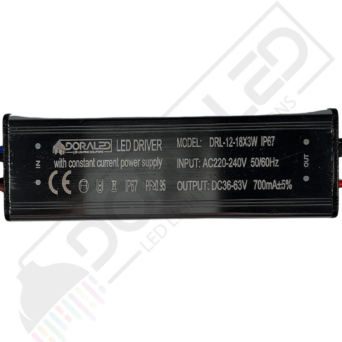 12-18X3W 700Ma 36-63V Power Led Driver IP67 Power Led Sürücü