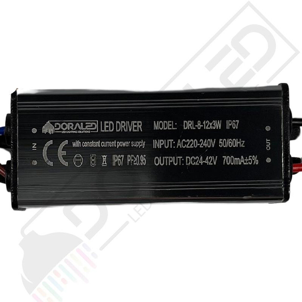 8-12X3W 700Ma 24-42V Power Led Driver IP67 Power Led Sürücü