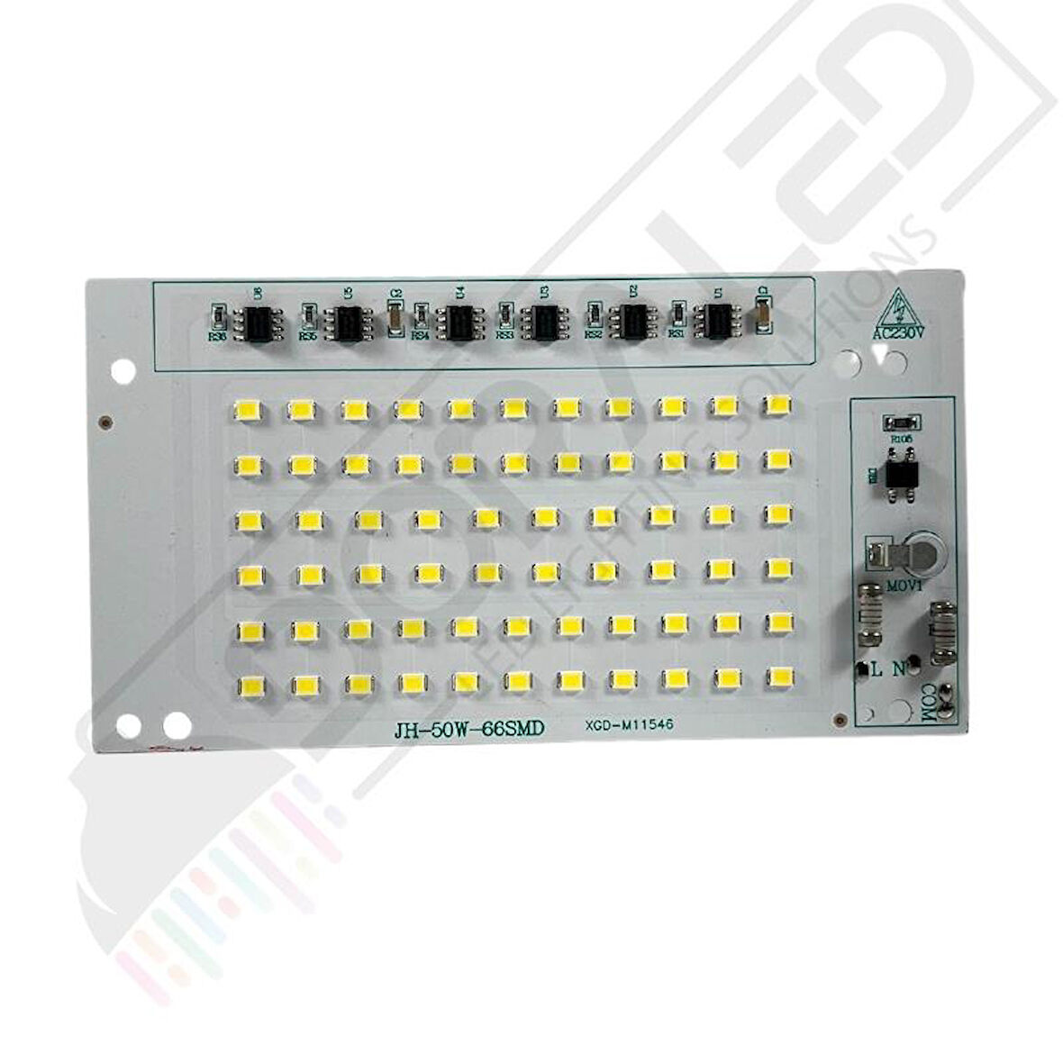 220V 50W 2835 SMD Ledli Günışığı Hazır Projektör Ledi 220 Volt 50 Watt PCB