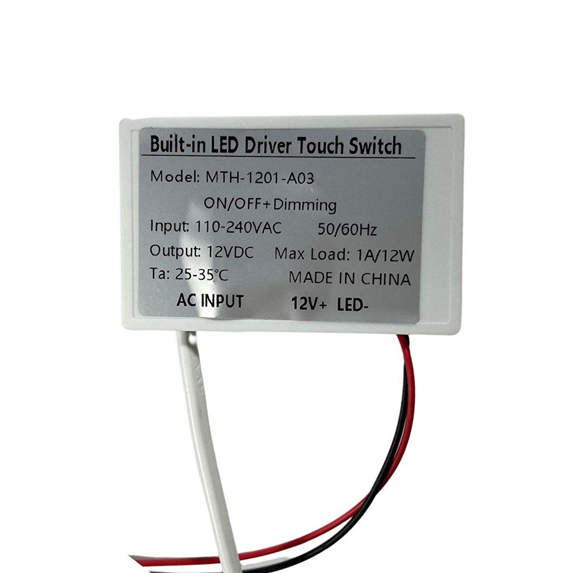 220V Girişli 12V Dokunmatik Ayna Arkası Sensör Ayna Lambası Banyo Aynası Mobilya Sensörü