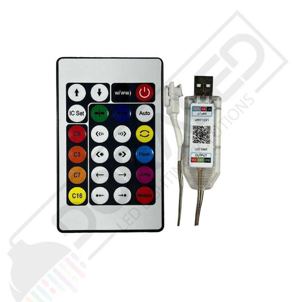 WS2812B Bluetooth Kontrollü + kumandalı Pixel Led Kontrol Kumandası 5V