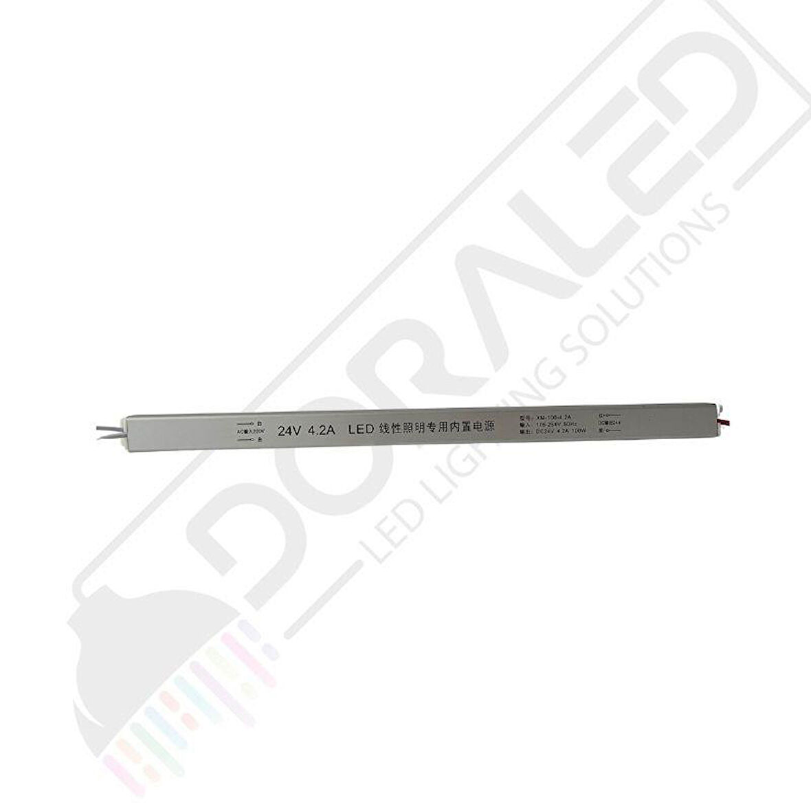Ultra slim ince parmak led adaptör 24 volt 4,2 amper 100 watt (30x2x2cm)