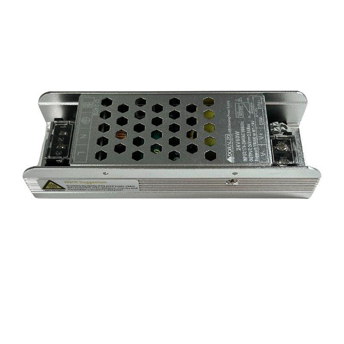 24 Volt Dim Edilebilir Triac Dimmer Şerit Led Adaptör 2.5 Amper 60 Watt IP20