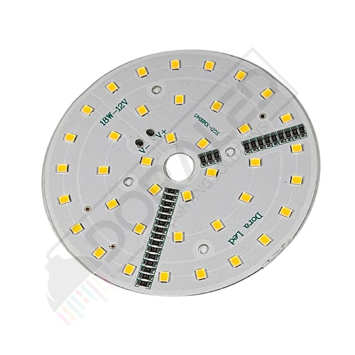 12Volt 18Watt Smd 5630 Ledli Led Modül 10mm Delik Çaplı Gün Işığı 12V 18W Avize Ledi 88mm