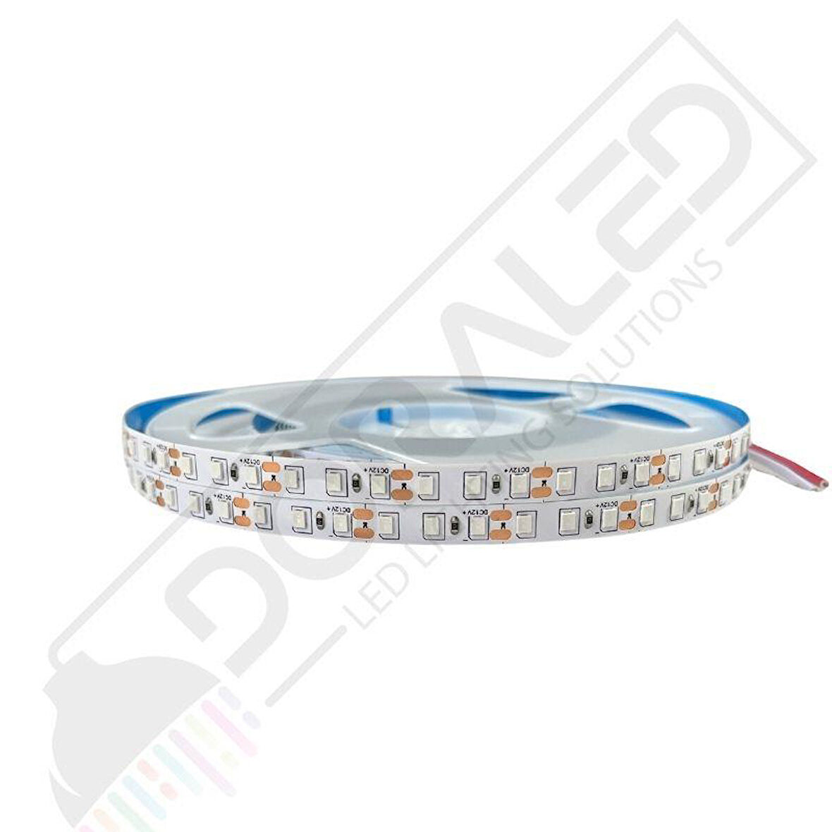8mm 12V 120 Ledli 2835 Kırmızı Şerit Led (5METRE) İNCE PCB Lİ