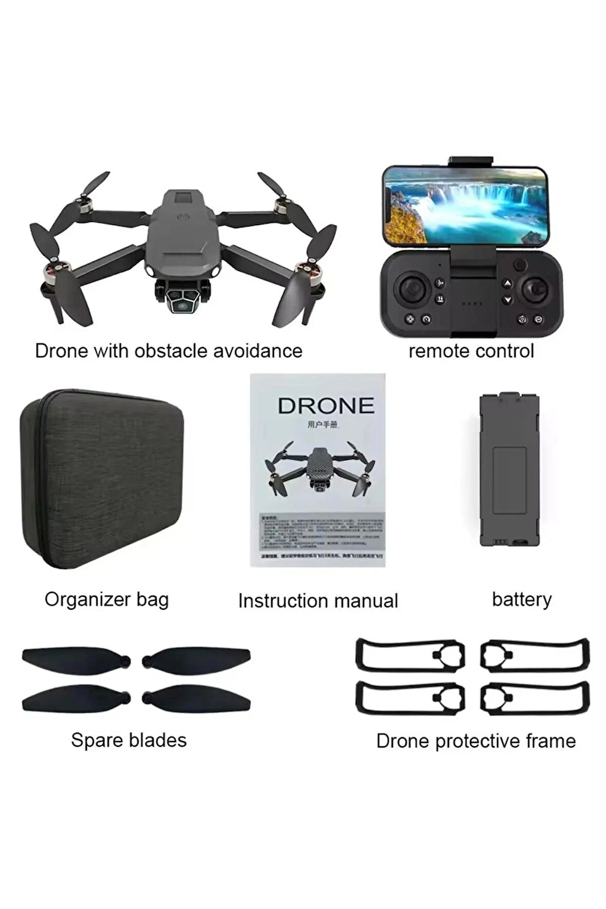 Drimori U2 Pros 4K FPV Kameralı Drone – GPS, Optik Akış, Kaçınma Sensörlü, Fırçasız RC Uçak