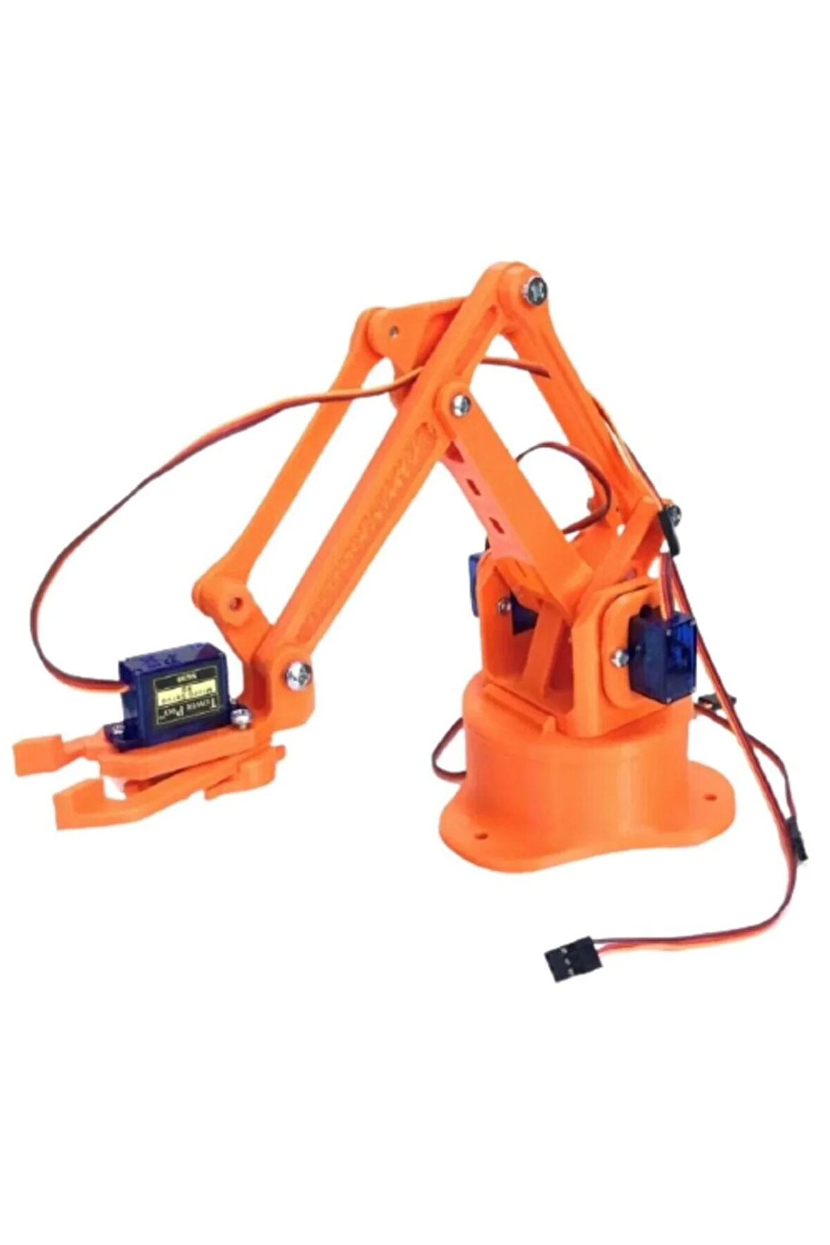 Arduino Robot Kol 3d Baskı 4 Servo Takılmış Halde MONTAJ YAPILMIŞ