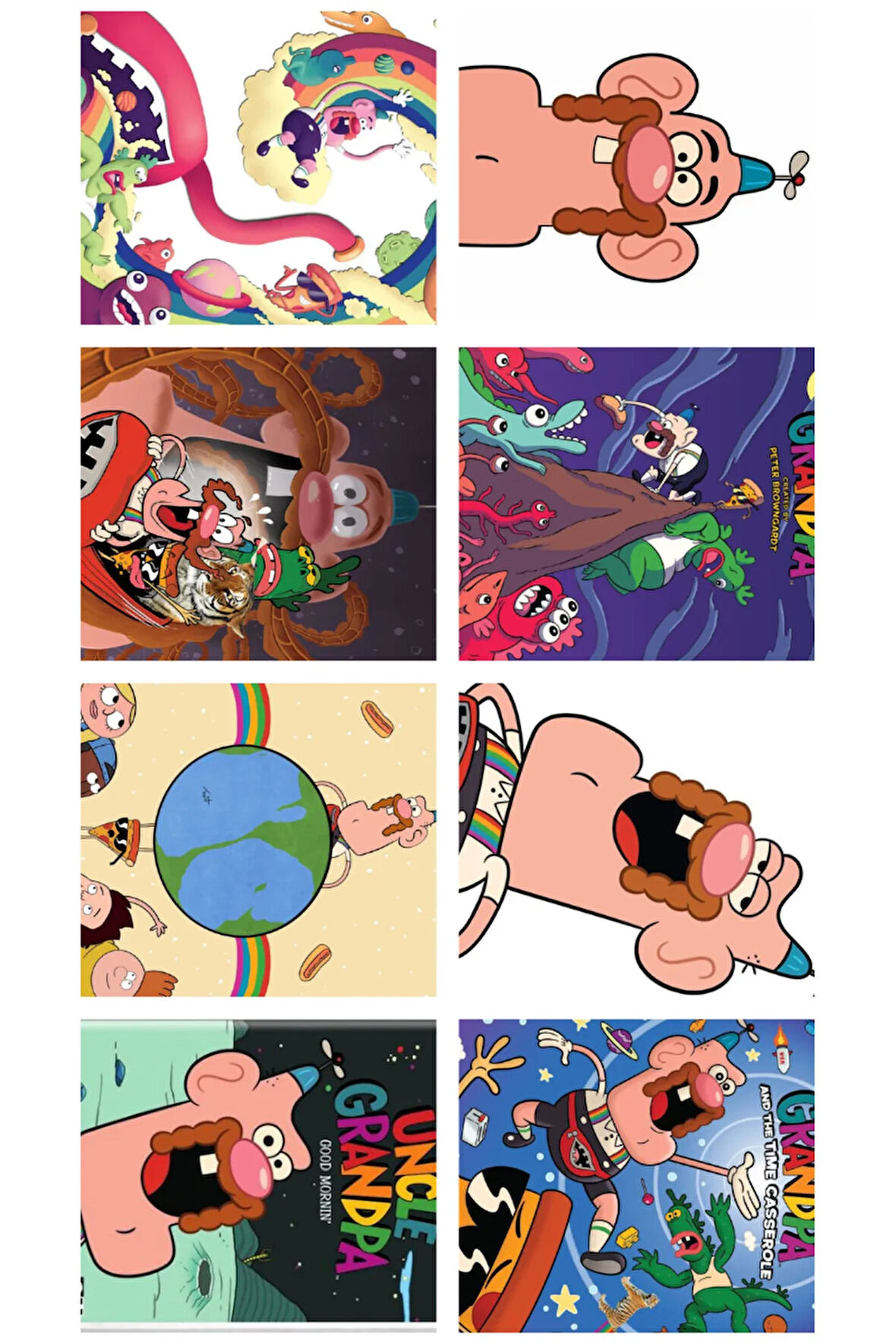 Uncle Grandpa 8li Sticker Set Pizza Steve, Mr. Gus, Grandpa Stickers