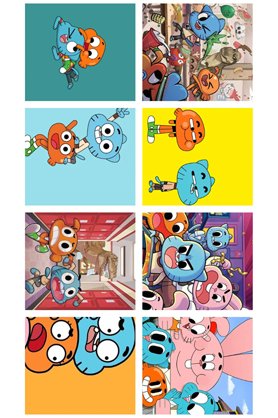 Gumball 8li Karışık Sticker Set. Gumball, Darwin, Anais, Nicole Watterson Stickers