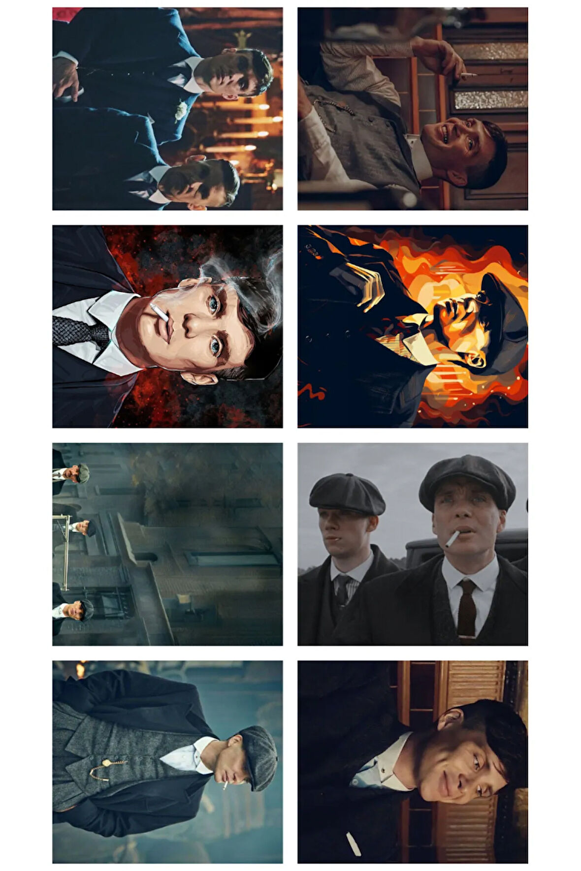 Peekay Blinders 8li karışık sticker. Tommy Shelby, Jhon, Arthur, Polly Shelby