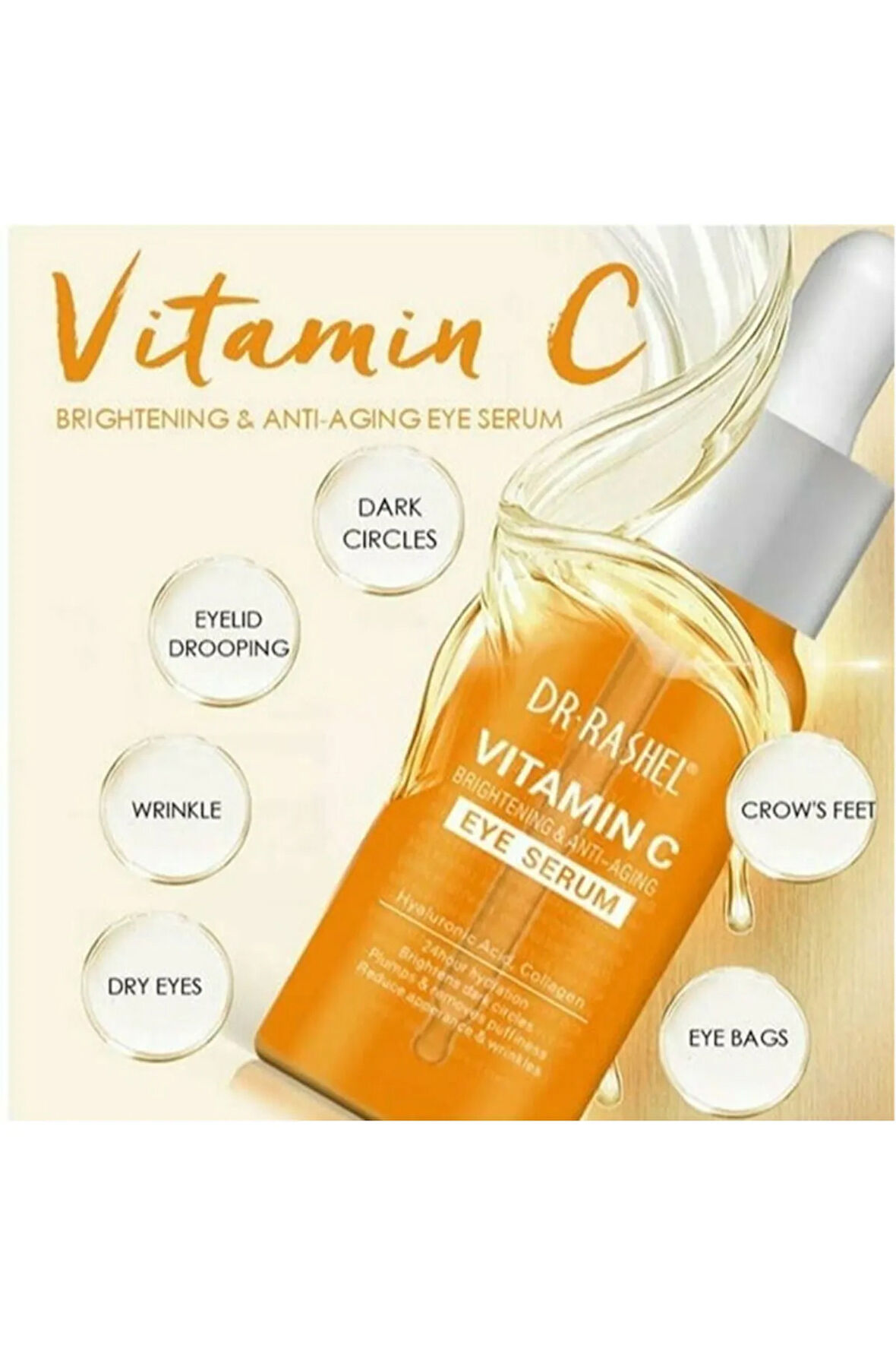C Vitamini Aydınlatıcı ve Yaşlanma Karşıtı Göz Serumu 30ml(Vitamin C Eye Serum)