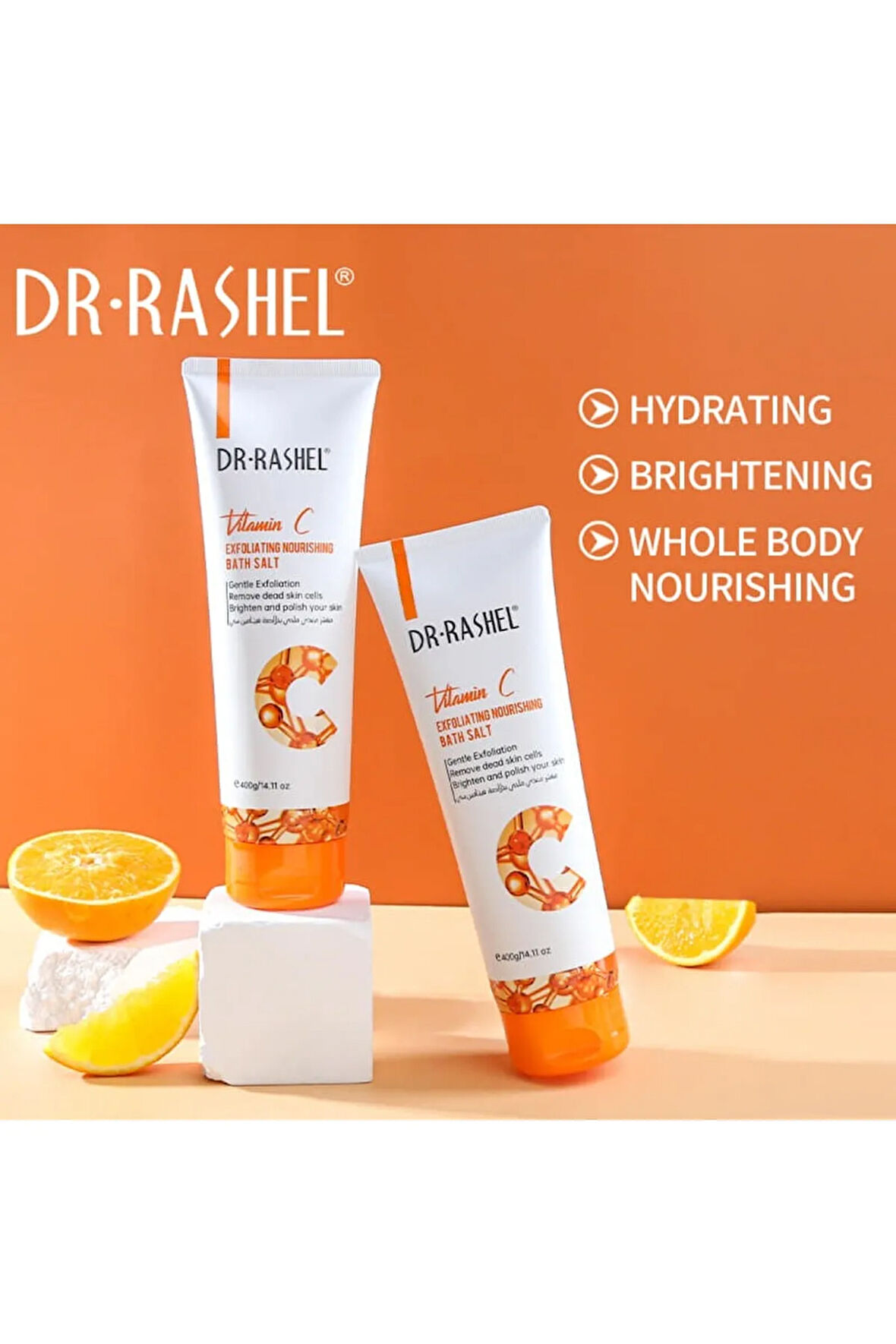 C Vitamini Peeling Besleyici Banyo Tuzu 400g(Vitamin C Exfoliating Nourishing Bath Salt)