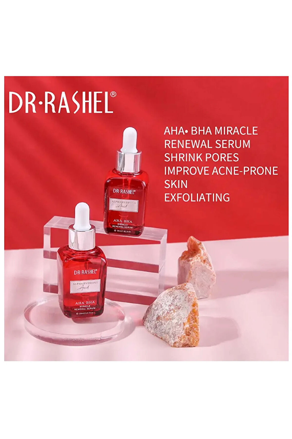 Alpha Hydroxy Acid AHA BHA Clarifying Rejuvenate Yüz Serumu 30ml (1 adet)