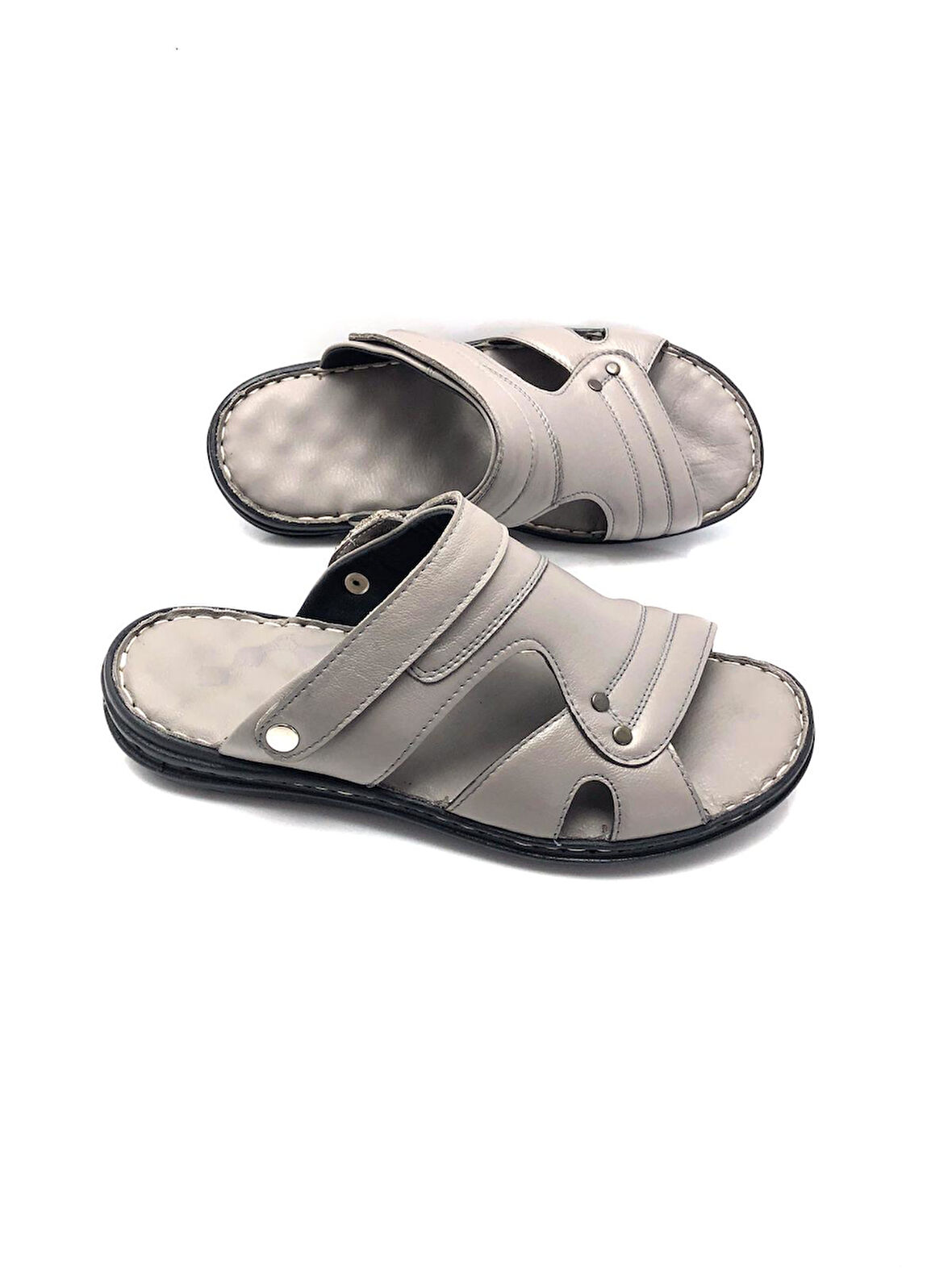 Hakiki Deri Tam Ortopedik Büyük Numara Erkek Terlik