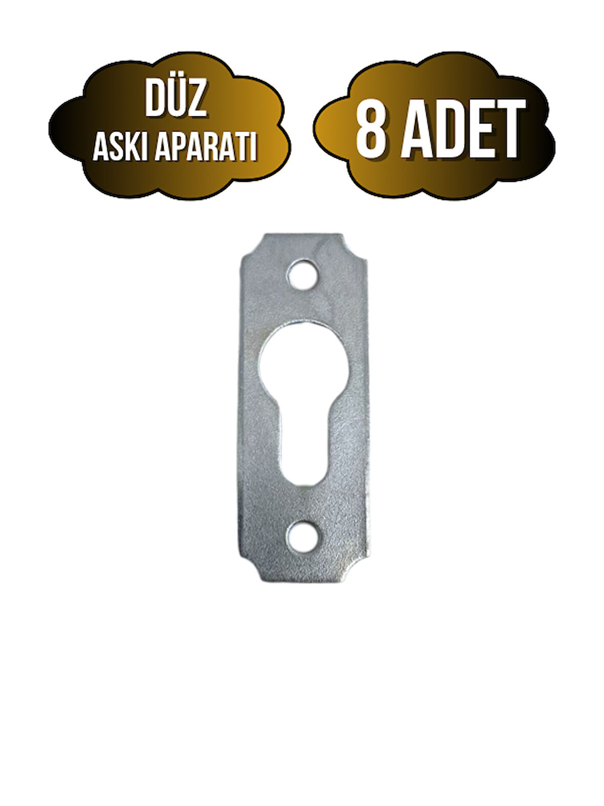 Tablo ve Çerçeve Askı Demiri Düz Askı Aparatı(METAL)(BOY:40MM EN:15MM)(8 ADET)