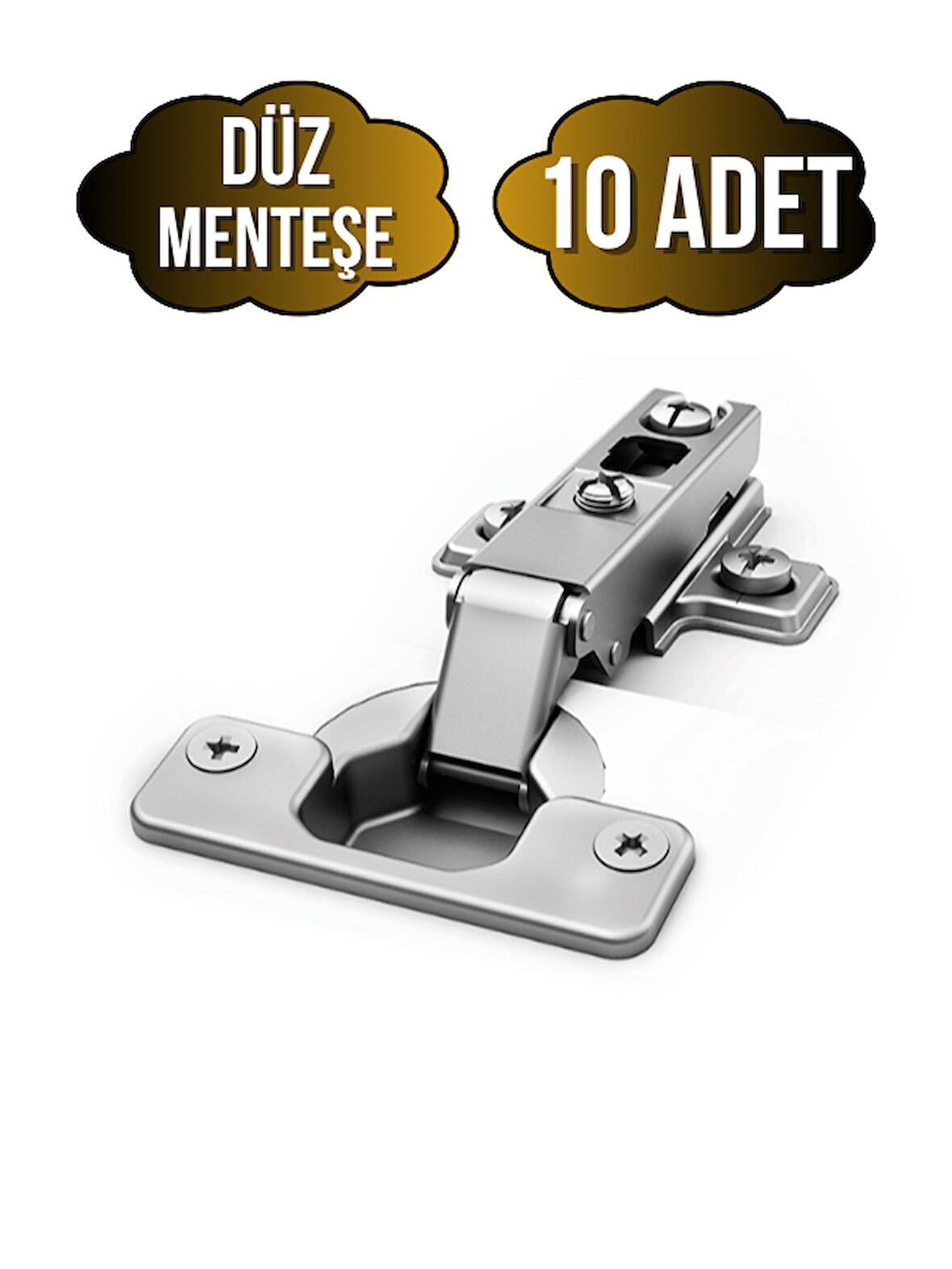 Düz Dolap Kapak Menteşesi Tas Menteşe(DÜZ MENTEŞE)(10 ADET)