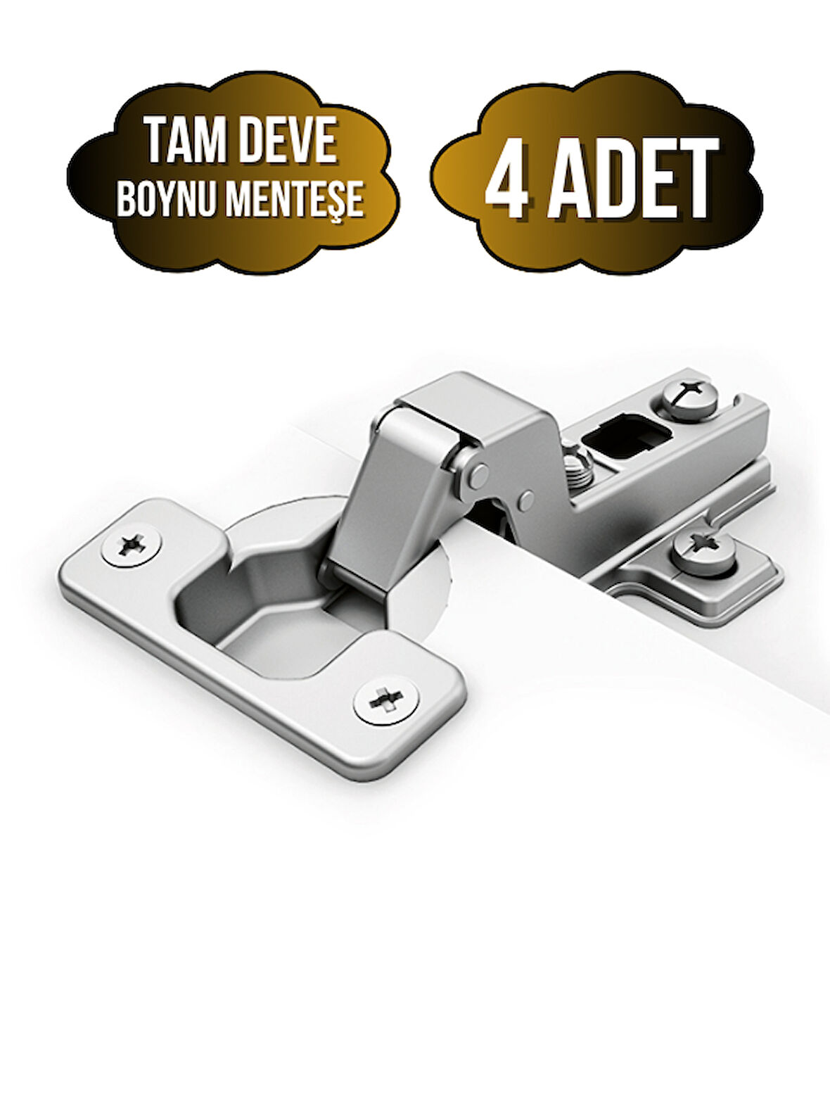 Tam Süper Deve Dolap Kapak Menteşesi Tas Menteşe(TAM SÜPER DEVE MENTEŞE)(4 ADET)