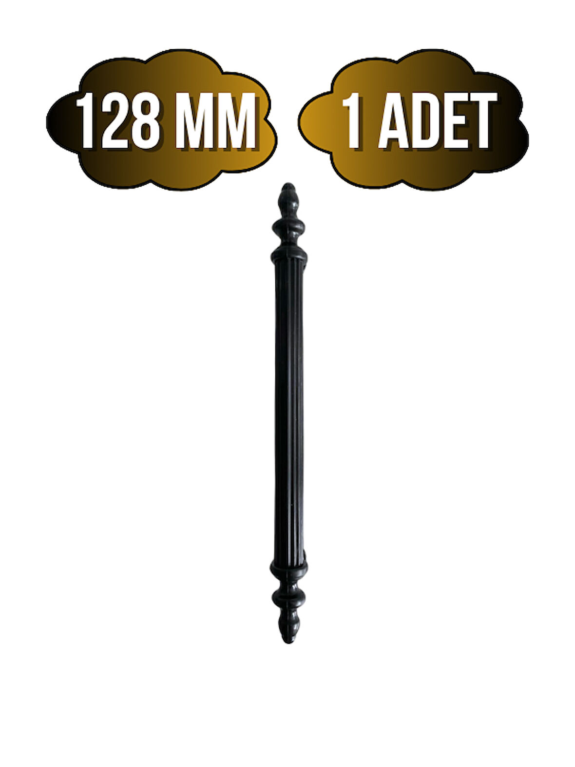 Plastik Siyah Kulp Mobilya ve Dolap Kulpu(SİYAH)(128MM)(1 ADET)