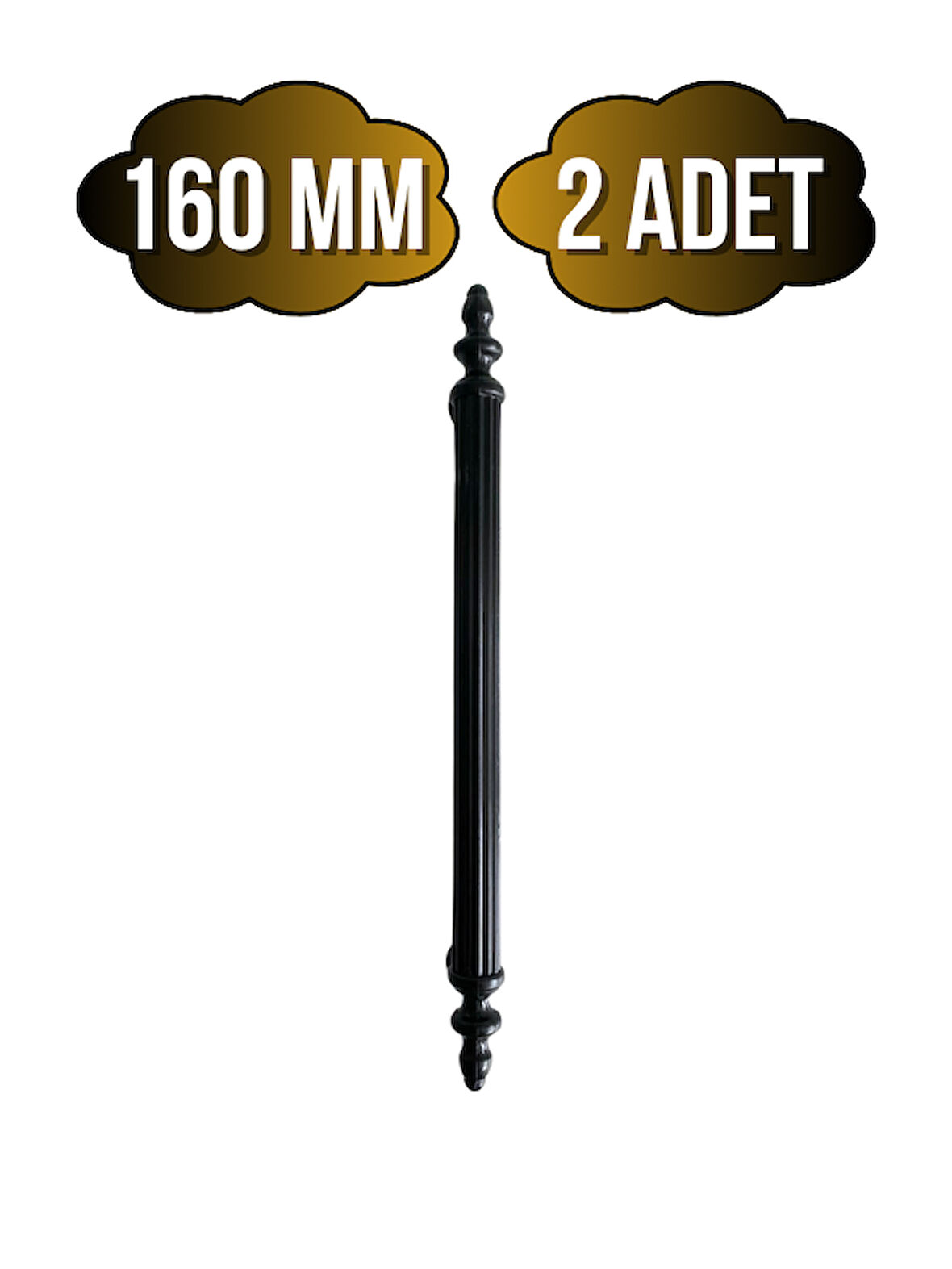 Plastik Siyah Kulp Mobilya ve Dolap Kulpu(SİYAH)(160MM)(2 ADET)