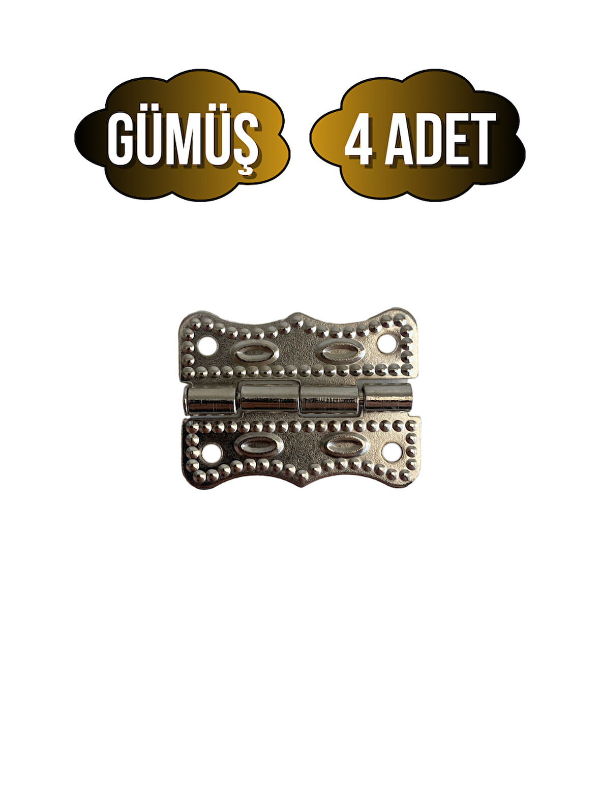 Papatya Tavla Menteşesi Mobilya Kutu Menteşesi(GÜMÜŞ)(4 ADET)(EN:3CM BOY:2CM)