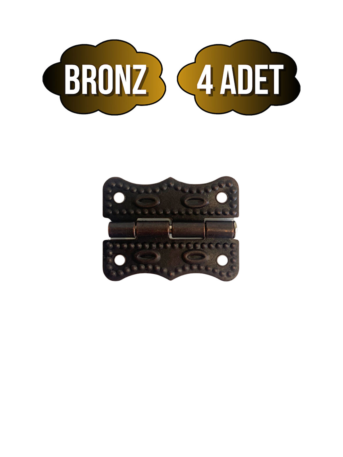 Papatya Tavla Menteşesi Mobilya Kutu Menteşesi(BRONZ)(4 ADET)(EN:3CM BOY:2CM)