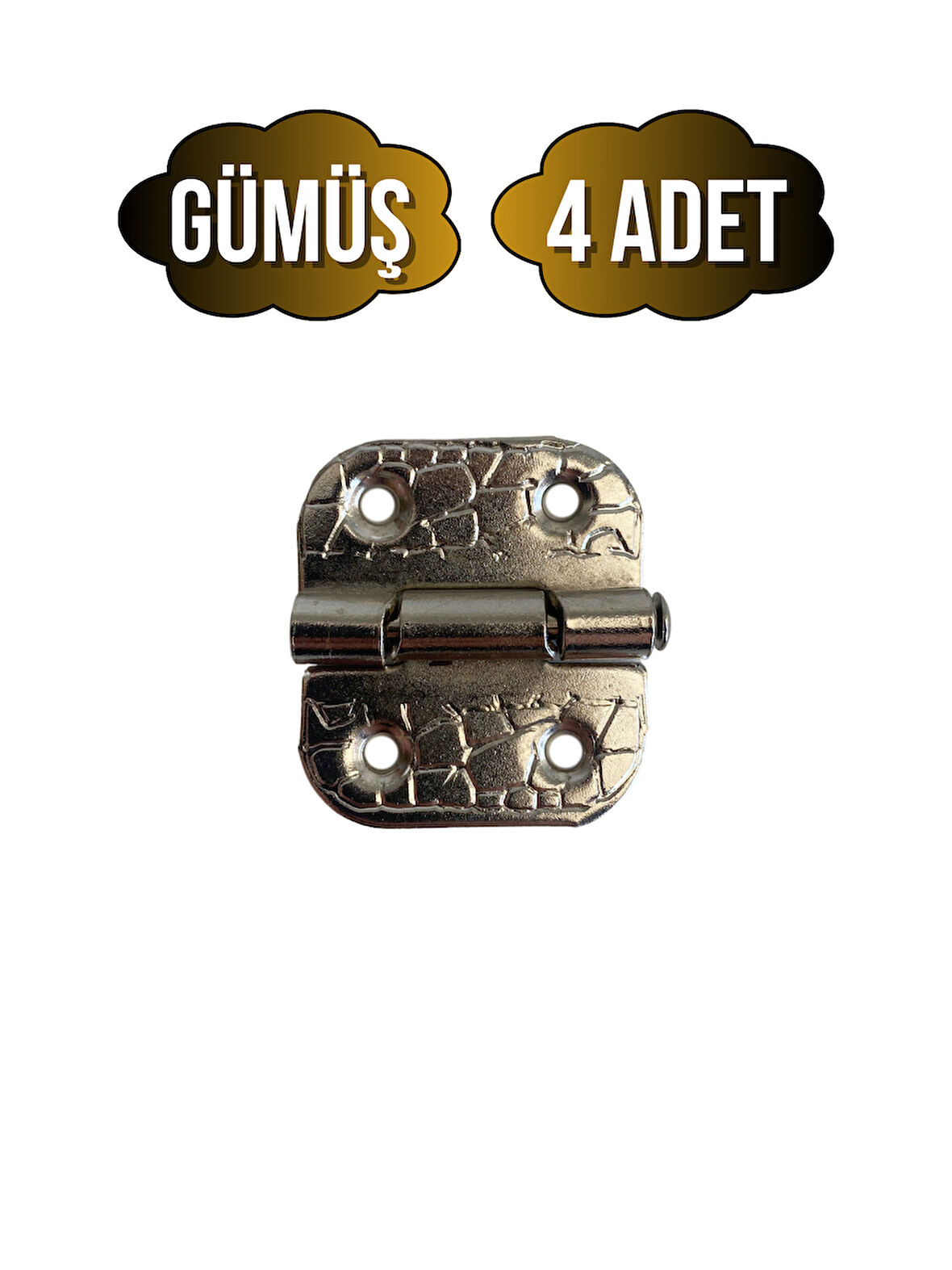 Tavla Menteşesi Stoplu Mobilya Kutu Menteşesi(GÜMÜŞ)(4 ADET)(EN:3CM BOY:3CM)