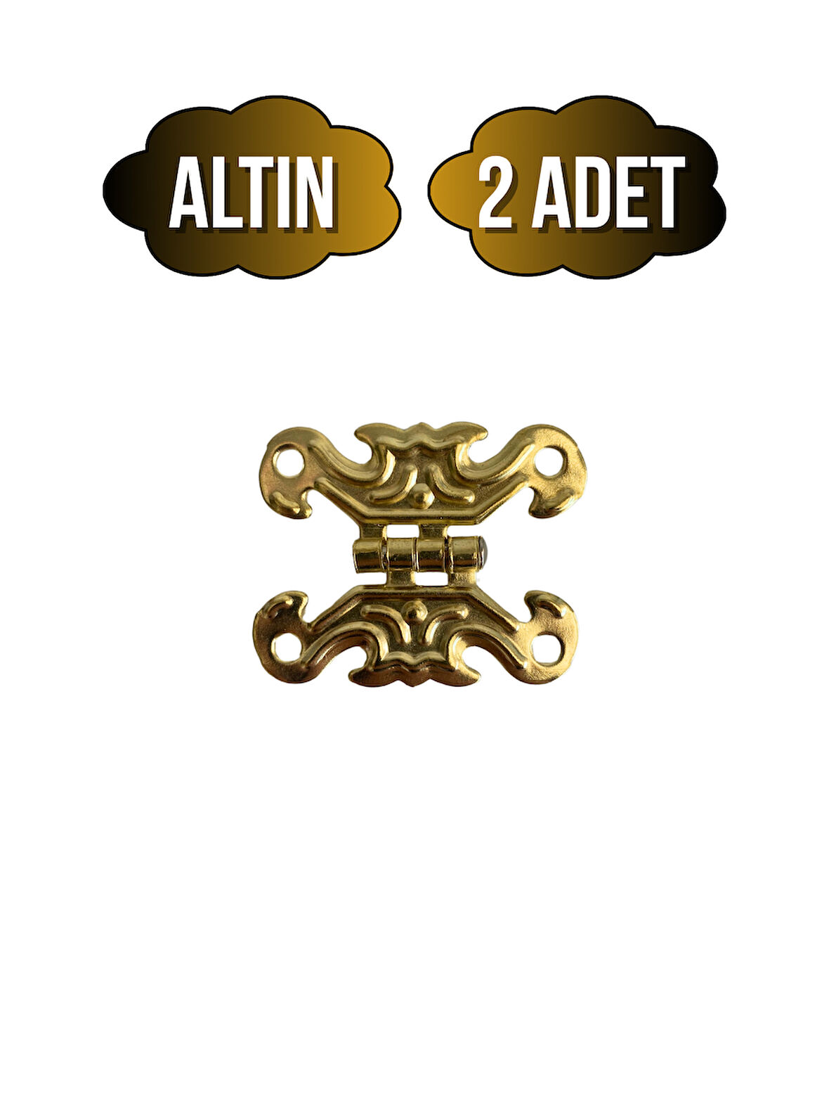 Kelebek Tavla Menteşesi Mobilya Kutu Menteşesi(ALTIN)(2 ADET)(EN:3CM BOY:2CM)