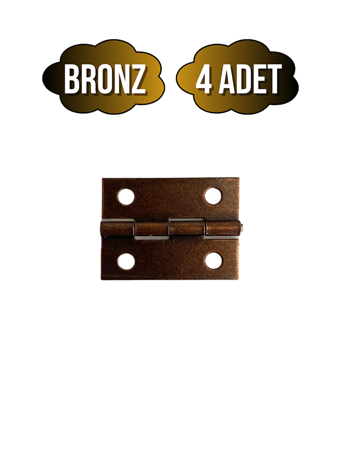 Bronz Tavla Menteşesi Mobilya Kutu Menteşesi(BRONZ)(4 ADET)(EN:3CM BOY:2CM)