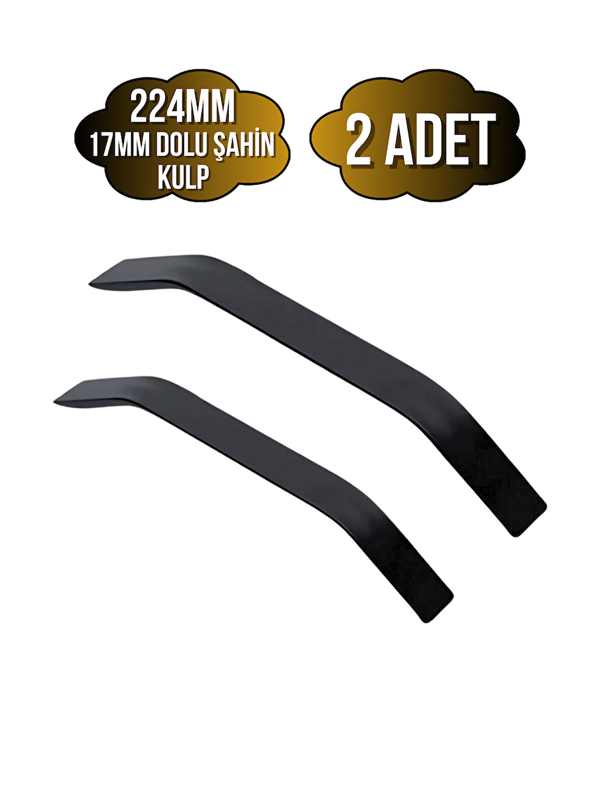 Şahin Siyah Alüminyum Dolap Kulpu Mobilya ve Mutfak Dolap Kulpu(17MM)(224MM)(SİYAH)(2 ADET)(ALÜMİNYUM)