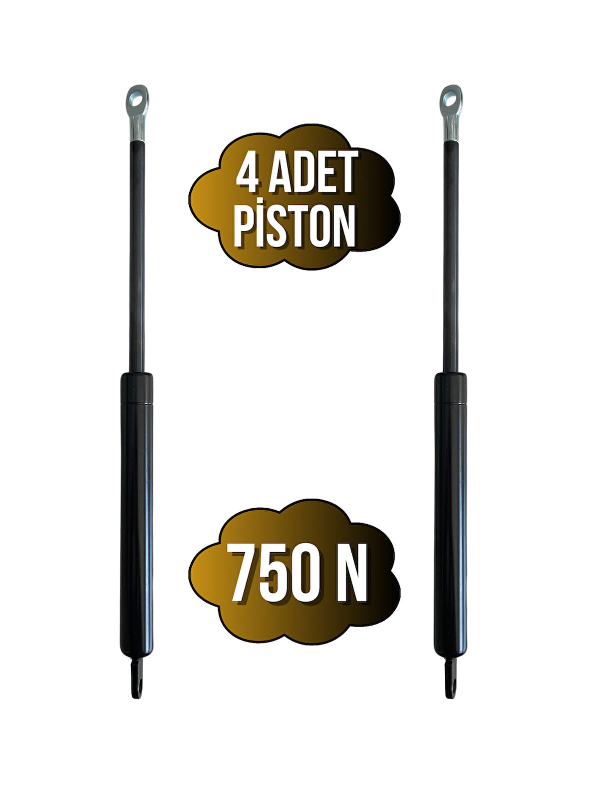 Yatak Makası Pistonu Baza Açılır Makası Pistonu(750N PİSTON)(TEK KİŞİLİK)(4 ADET)(SİYAH)