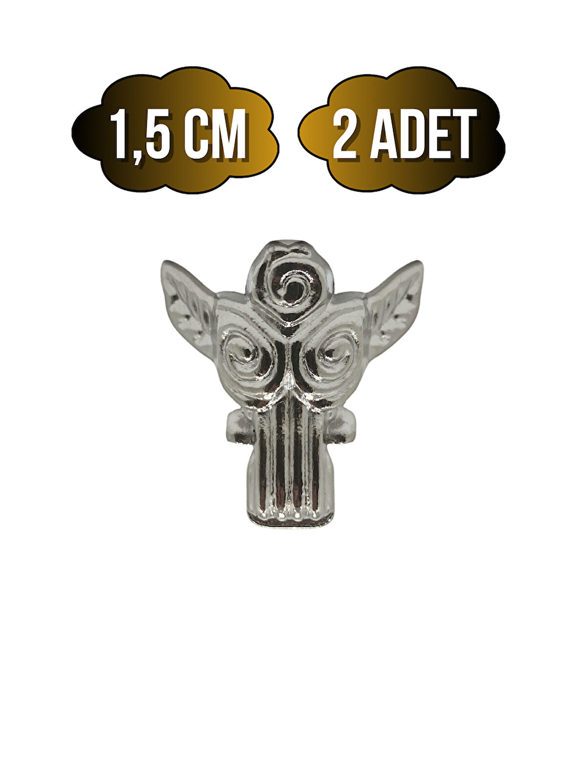 Melek 1.5cm Metal Ayak Çeyiz ve Hediye Kutusu Mobilya Ayağı(1.5CM)(GÜMÜŞ)(2 ADET)