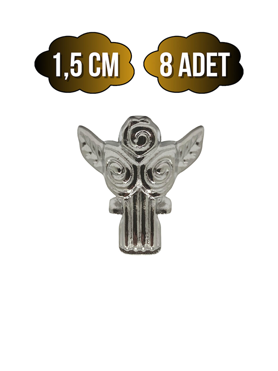 Melek 1.5cm Metal Ayak Çeyiz ve Hediye Kutusu Mobilya Ayağı(1.5CM)(GÜMÜŞ)(8 ADET)
