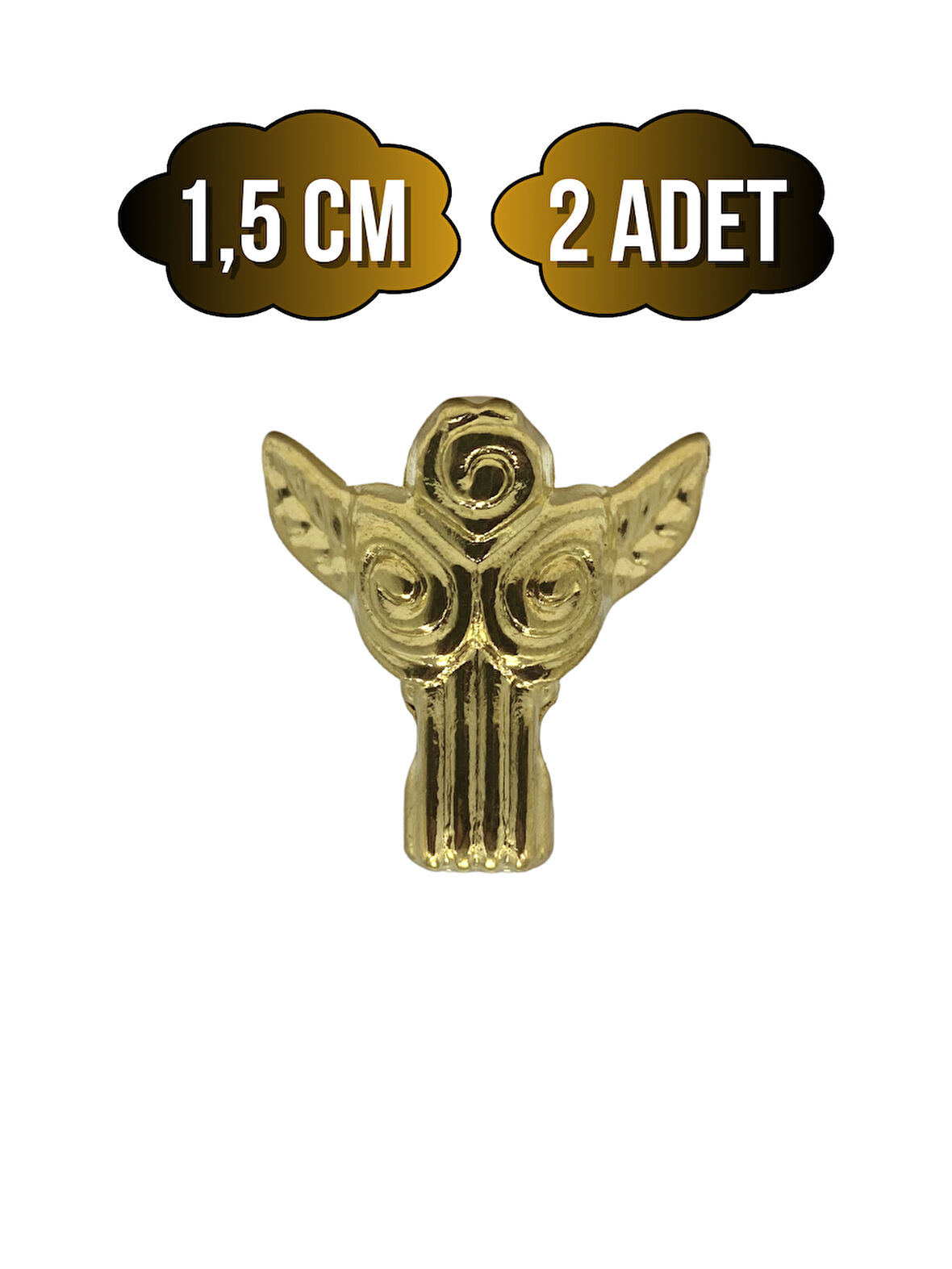 Melek 1.5cm Metal Ayak Çeyiz ve Hediye Kutusu Mobilya Ayağı(1.5CM)(ALTIN)(2 ADET)