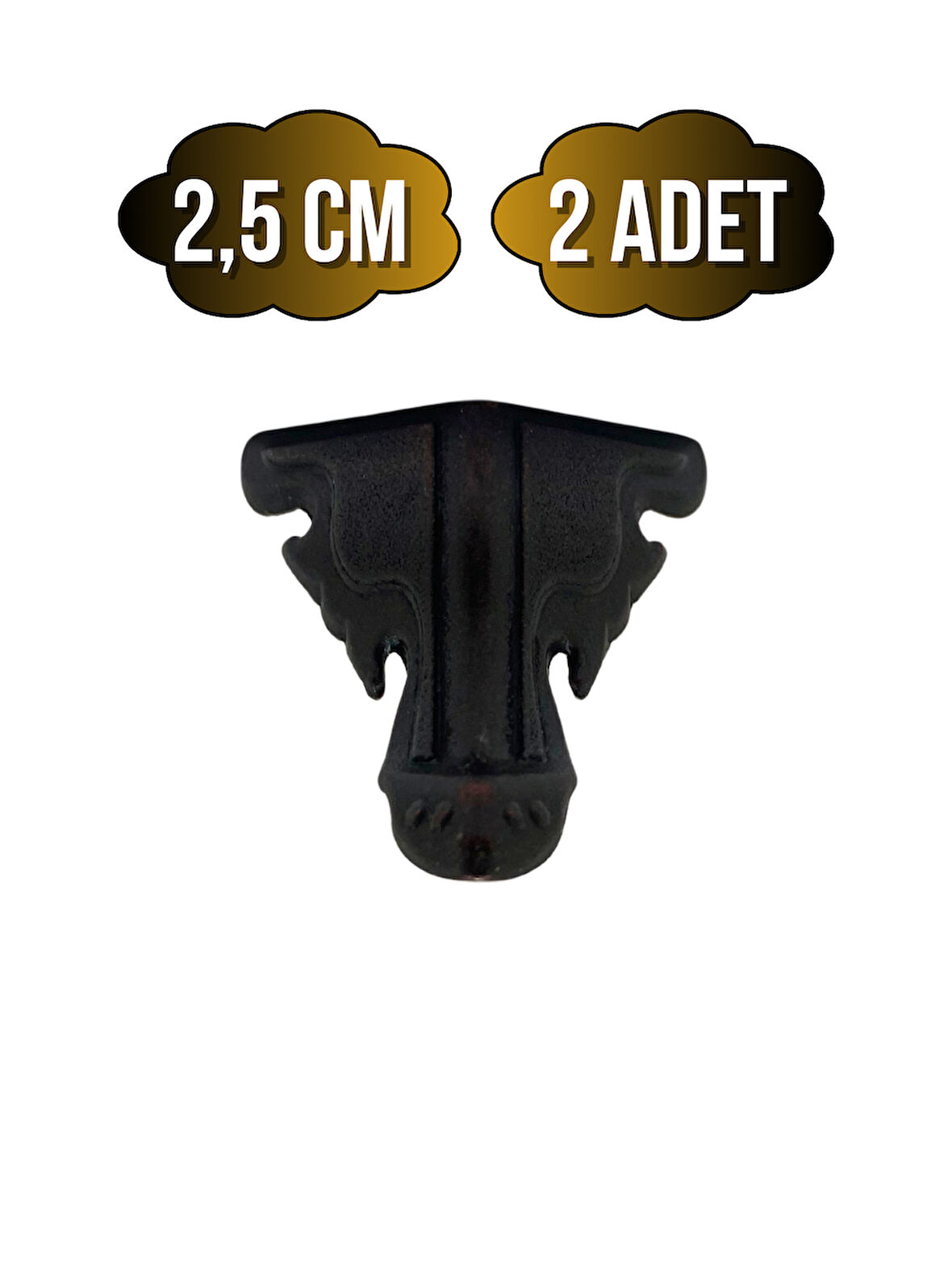 Kelebek Metal Ayak Çeyiz ve Hediye Kutusu Mobilya Ayağı(2,5CM)(BRONZ)(2 ADET)