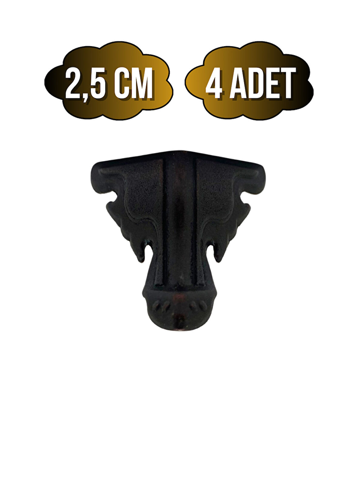 Kelebek Metal Ayak Çeyiz ve Hediye Kutusu Mobilya Ayağı(2,5CM)(BRONZ)(4 ADET)
