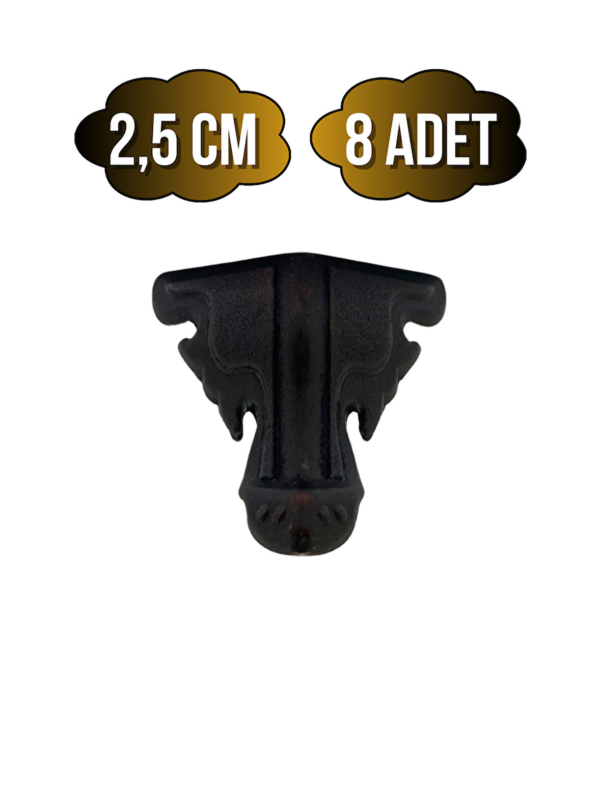 Kelebek Metal Ayak Çeyiz ve Hediye Kutusu Mobilya Ayağı(2,5CM)(BRONZ)(8 ADET)