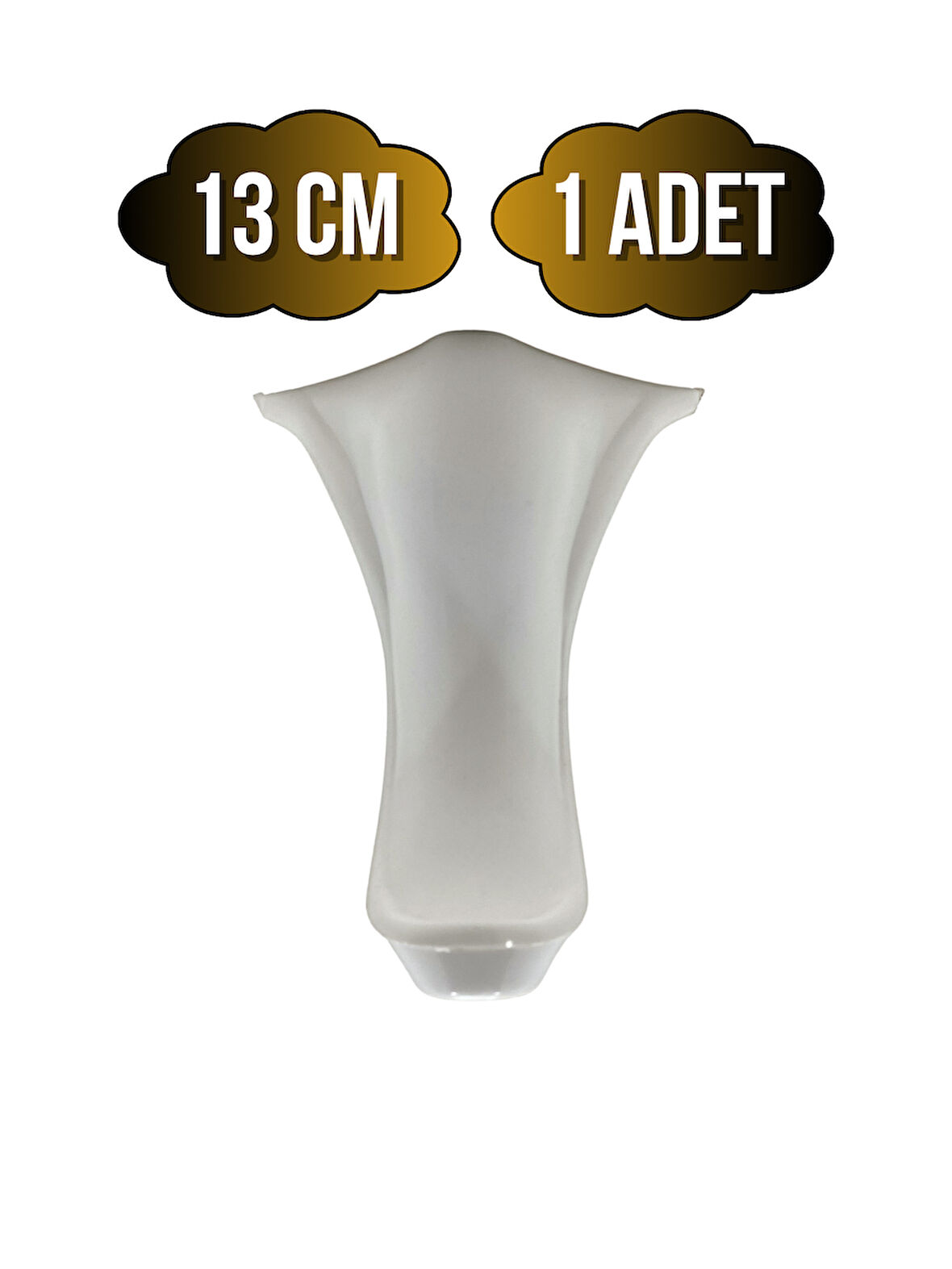 Lüx Lükens Beyaz 13cm Plastik Ayak Mobilya Masa ve Dolap Ayağı(BEYAZ)(13CM)(1 ADET)