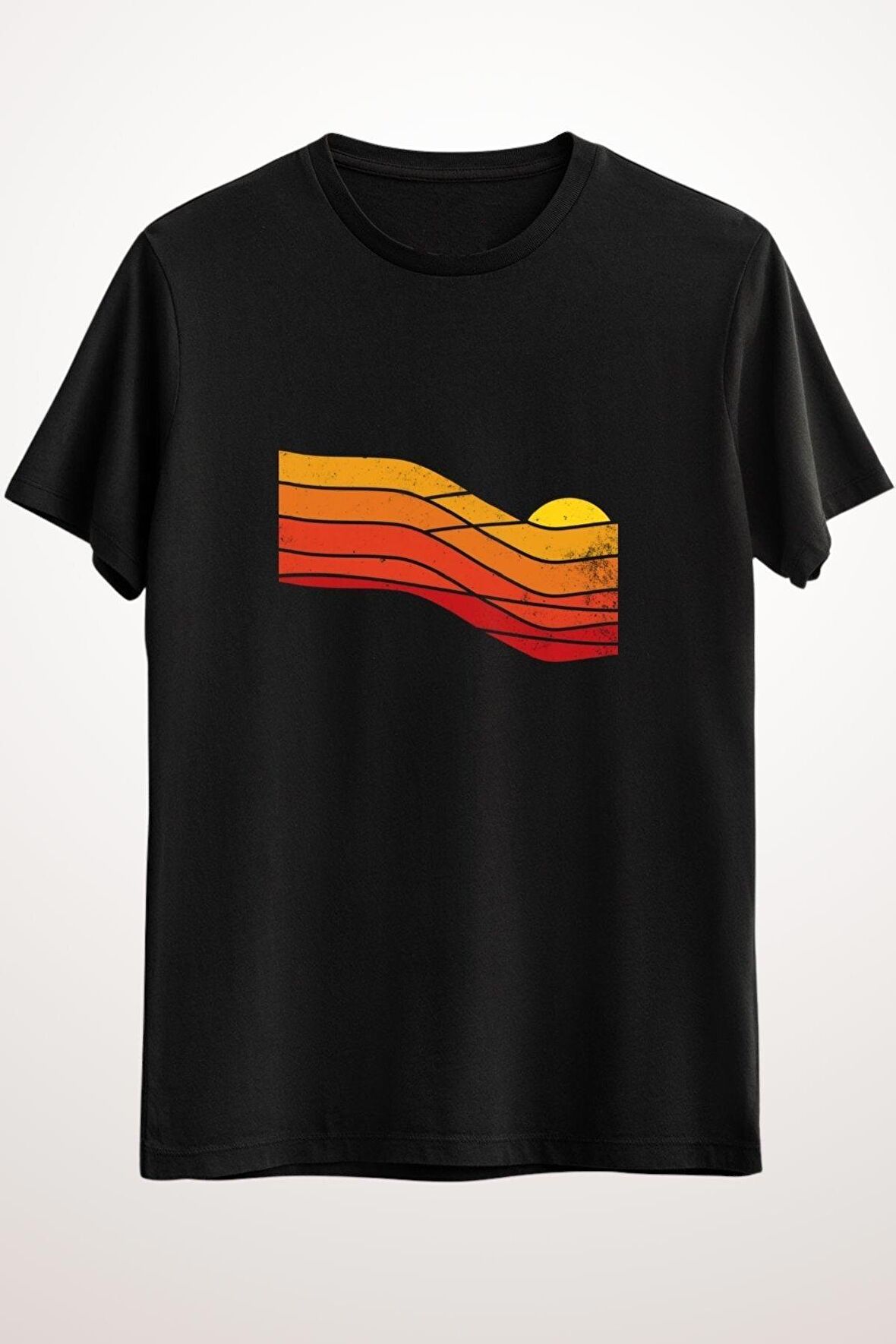 Erkek Siyah 70s Retro Sunset - Ds1061