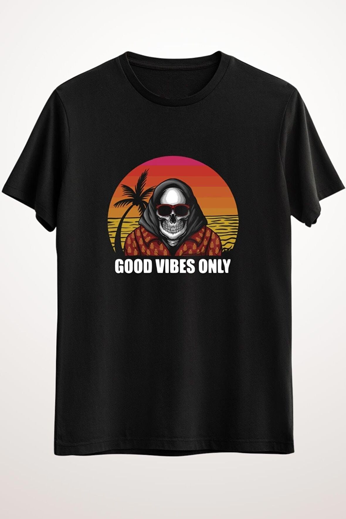 Erkek Siyah Skull Beach - Ds1165