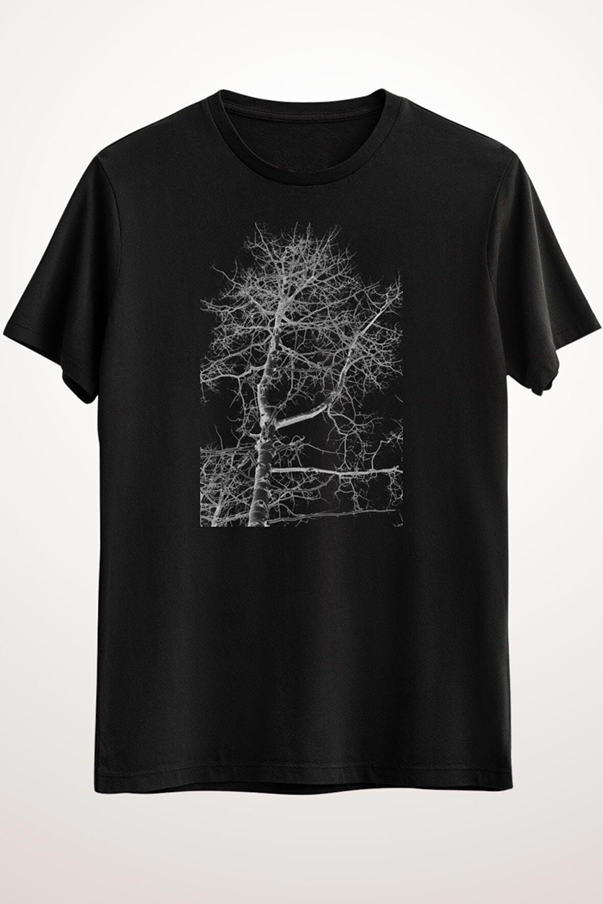 Erkek Siyah Abstract Winter Tree - Ds1173