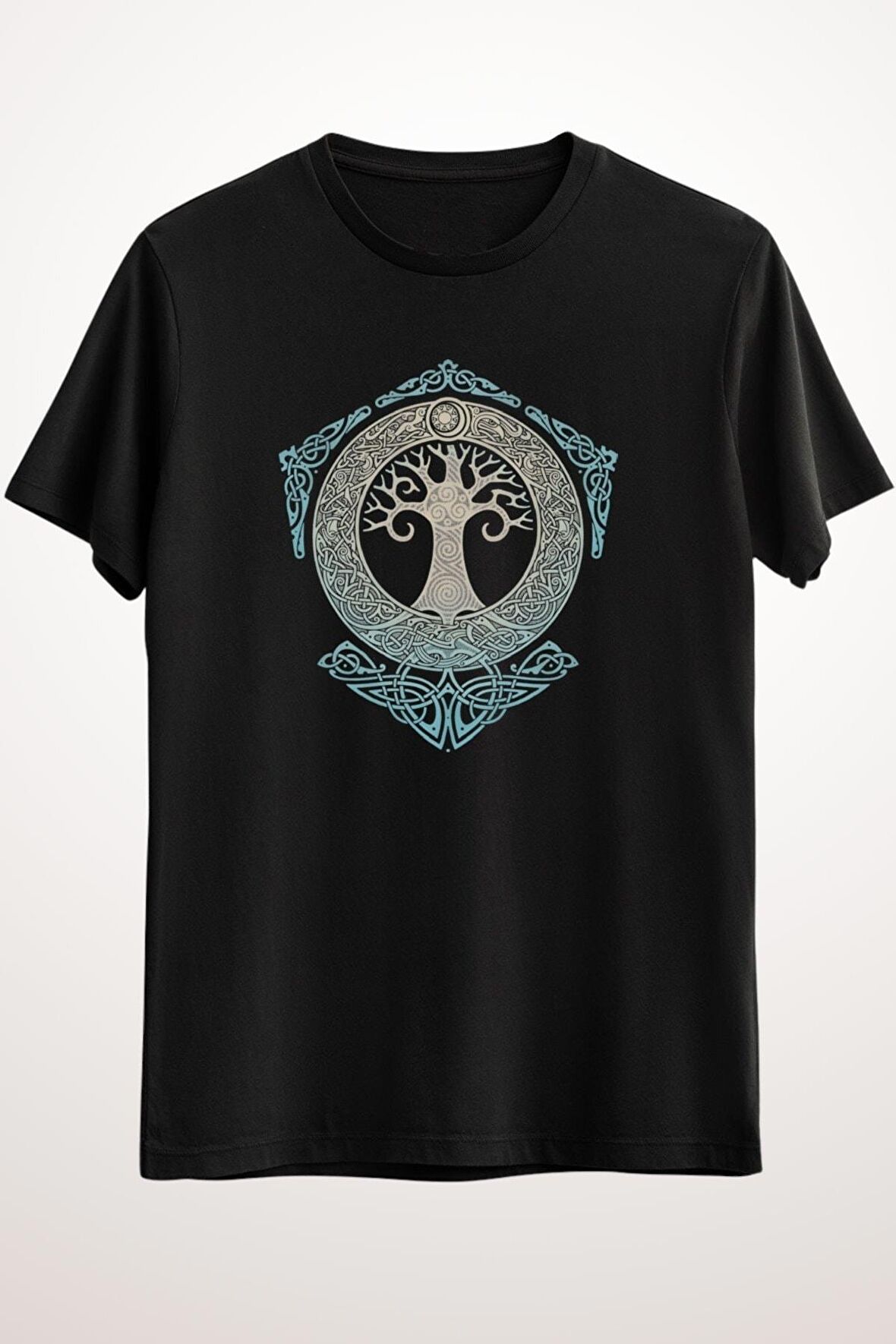 Erkek Siyah Yggdrasıl.tree Of Lıfe. - Ds1207