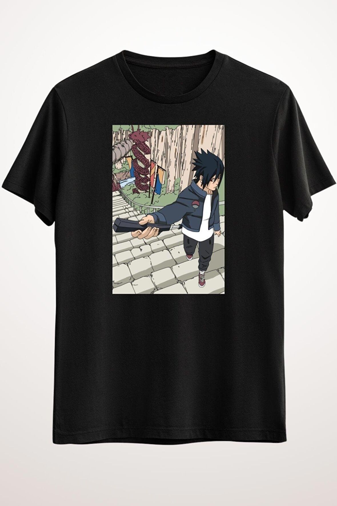 Erkek Siyah Sasuke Streetwear - Ds1548