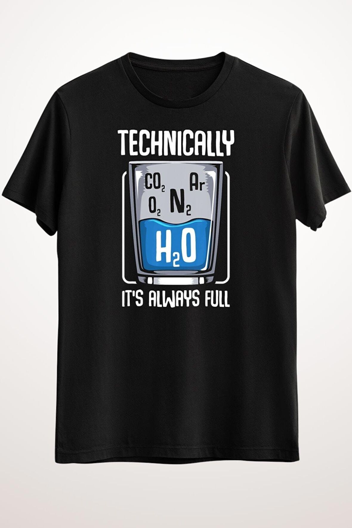 Erkek Siyah The Glass Is Always Full - Ds1694