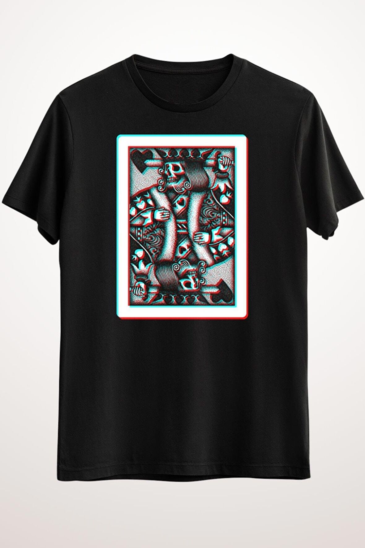 Erkek Siyah King Of Hearts Skeleton 3d - Ds1812