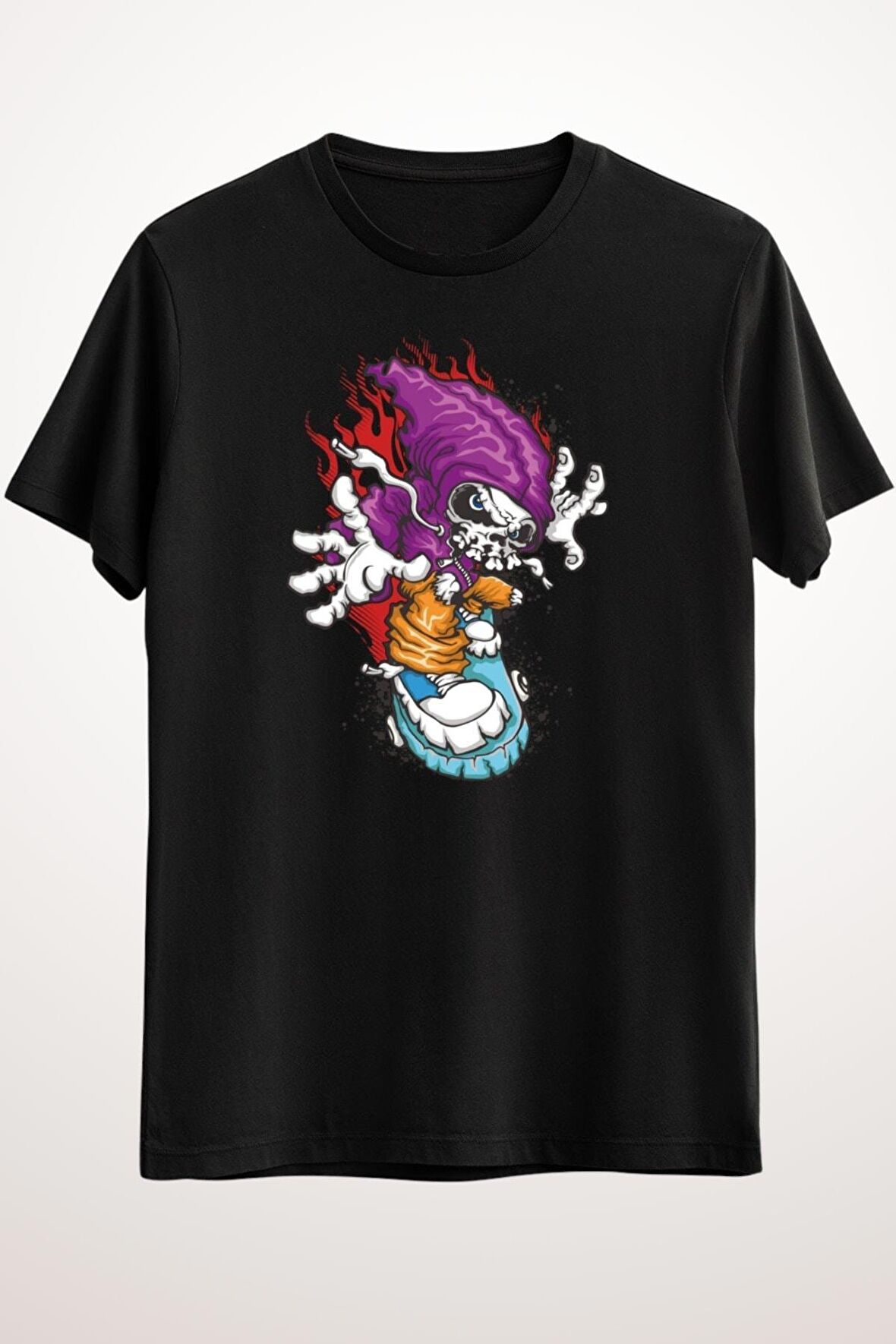 Erkek Siyah Skull Horror - Ds1849