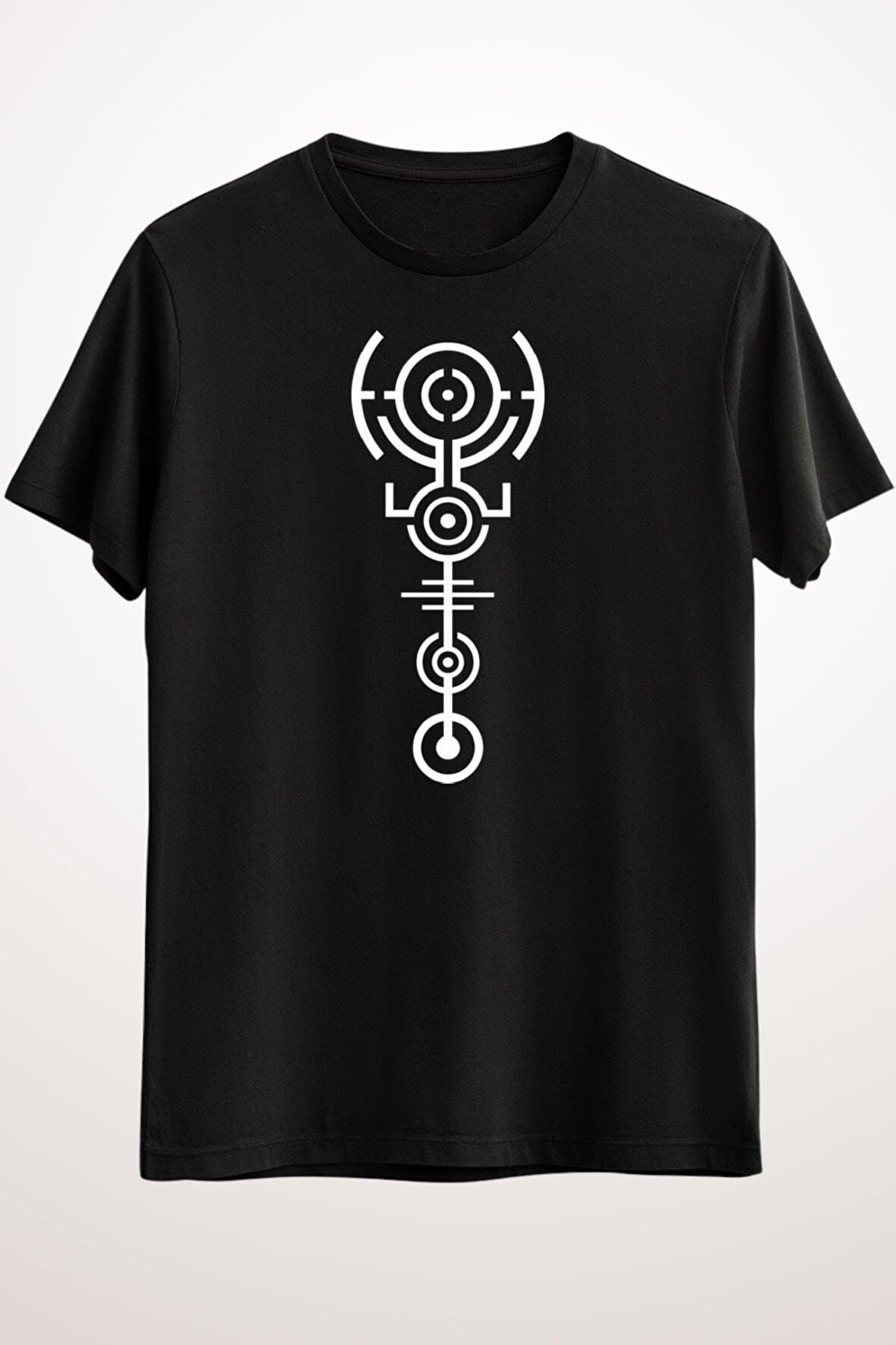 Erkek Siyah Crop Circle - White - Ds1982